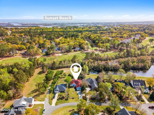 178 Edgewater Cir, Sunset Beach, NC 28468 - aerial view featuring a water view