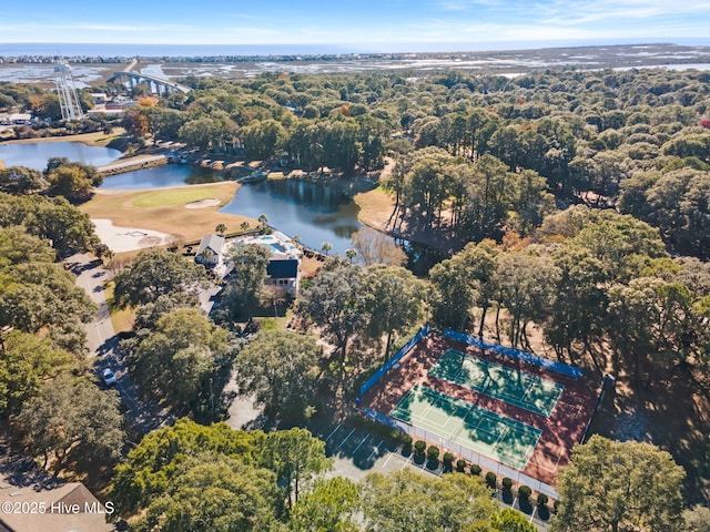178 Edgewater Cir, Sunset Beach, NC 28468 - drone / aerial view featuring a water view