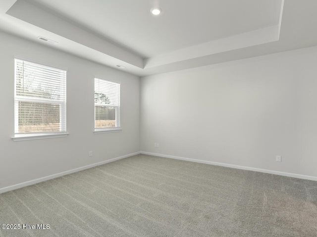 113 Legare St Lot 254, Wilmington, NC 28411 - spare room featuring a raised ceiling, light carpet, and recessed lighting
