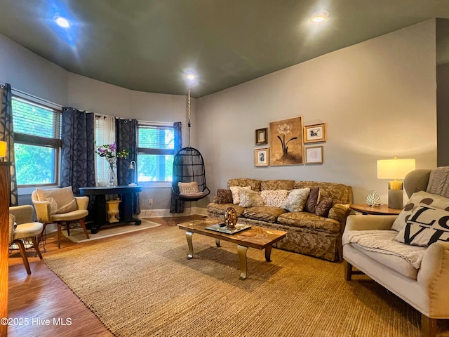 1120 S 3rd St, Wilmington, NC 28401 - living area featuring wood finished floors and recessed lighting