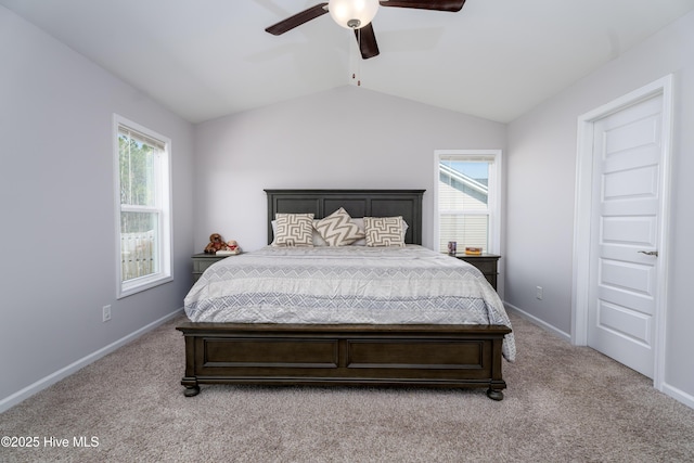 330 Independence Blvd, Newport, NC 28570 - bedroom with carpet, multiple windows, and lofted ceiling