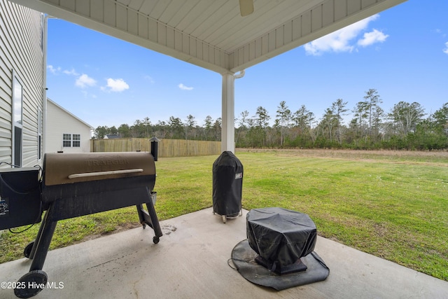 313 March Sea Ln, Jacksonville, NC 28546 - view of patio with grilling area and ceiling fan