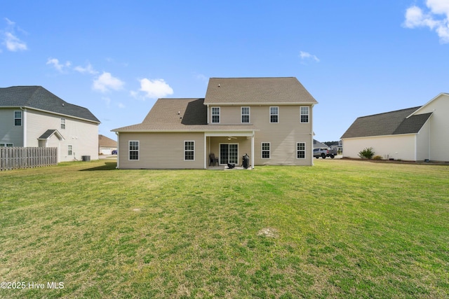 313 March Sea Ln, Jacksonville, NC 28546 - rear view of house with a patio and ceiling fan