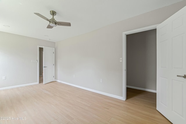 810 Morgan St, Elizabeth City, NC 27909 - unfurnished room featuring baseboards, light wood-style floors, and a ceiling fan