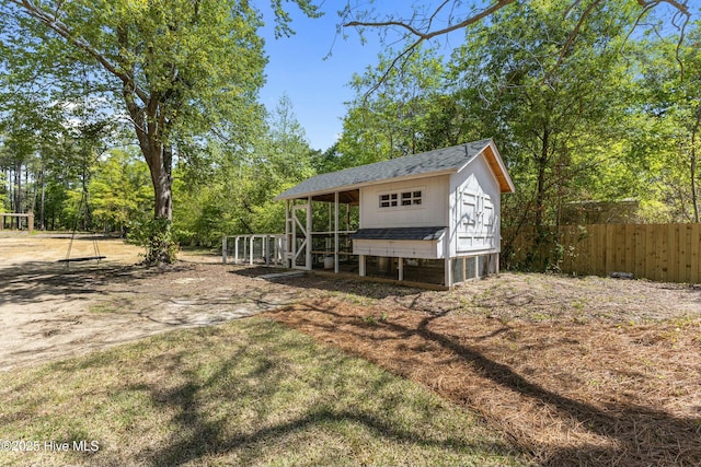 exterior space with fence