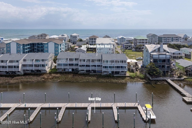 drone / aerial view of a large body of water