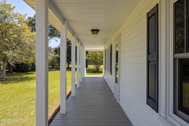 exterior space featuring covered porch