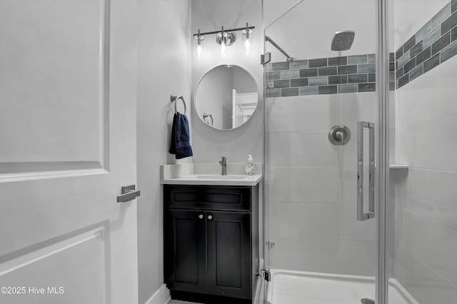 732 Avila Ave, Hampstead, NC 28443 - bathroom featuring a stall shower and vanity