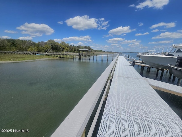 732 Avila Ave, Hampstead, NC 28443 - dock area with a water view and boat lift