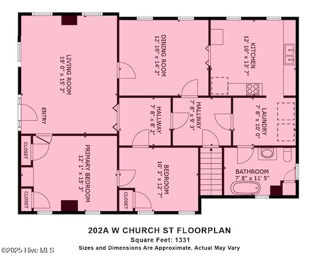 202 W Church St, Edenton, NC 27932 - floor plan