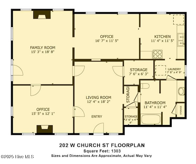202 W Church St, Edenton, NC 27932 - floor plan