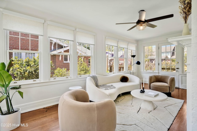 sunroom / solarium with a wealth of natural light