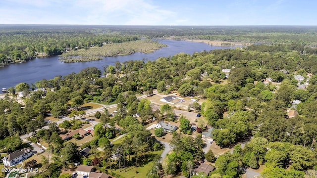301 Pine Crest Rd, Trent Woods, NC 28562 - aerial view of property's location featuring a heavily wooded area and a large body of water