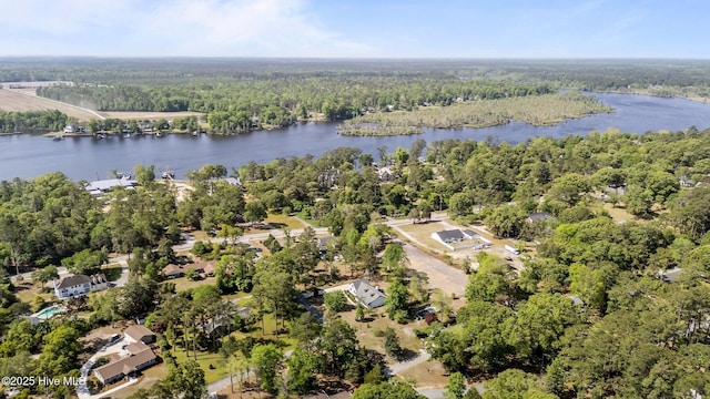 301 Pine Crest Rd, Trent Woods, NC 28562 - aerial view of a large body of water and a heavily wooded area
