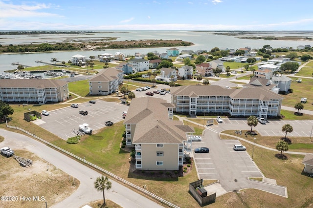 bird's eye view of a large body of water