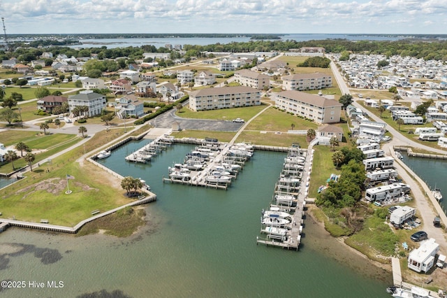 aerial view of a large body of water