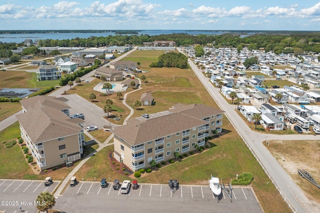 drone / aerial view of a large body of water