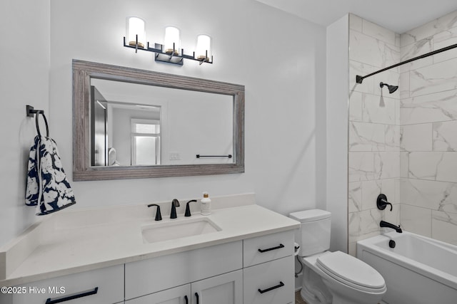 546 S Brightleaf Dr, Minnesott Beach, NC 28510 - bathroom with toilet, shower / bathing tub combination, and vanity