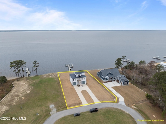 546 S Brightleaf Dr, Minnesott Beach, NC 28510 - bird's eye view with a water view