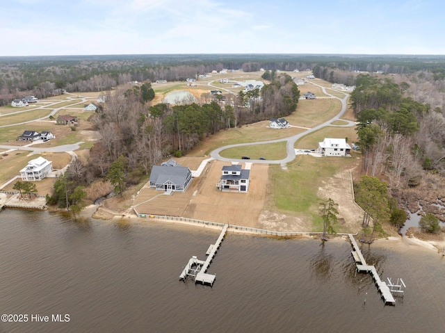 546 S Brightleaf Dr, Minnesott Beach, NC 28510 - bird's eye view with a water view