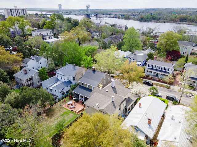 211 S 2nd St, Wilmington, NC 28401 - aerial perspective of suburban area with a notable bridge and a large body of water