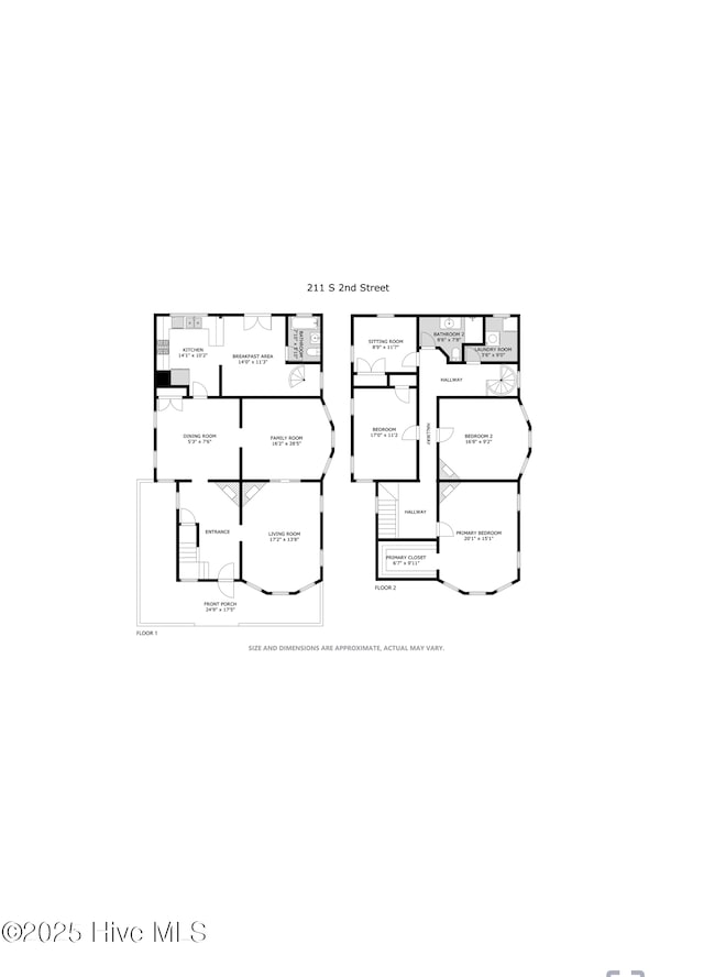 211 S 2nd St, Wilmington, NC 28401 - home floor plan