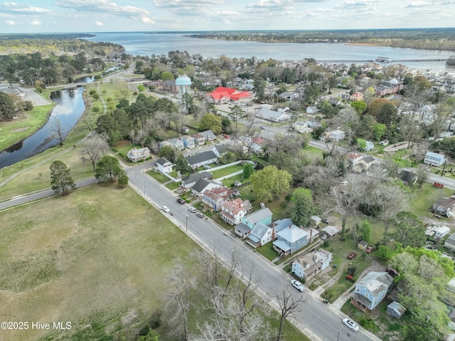 223 E Martin Luther King Jr Dr, Washington, NC 27889 - bird's eye view with a water view and a residential view