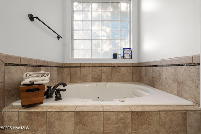 bathroom featuring a whirlpool tub
