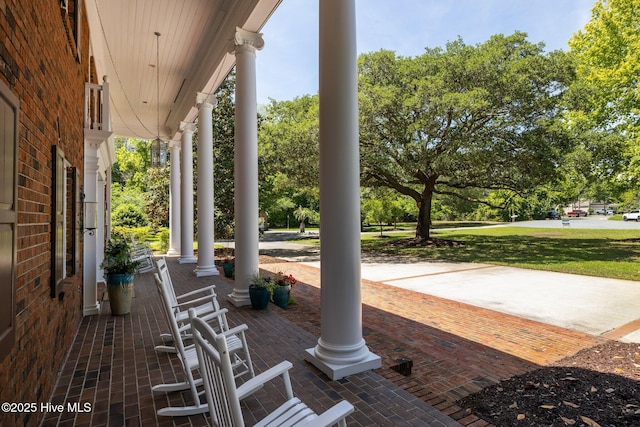 130 Harbour Dr, Hubert, NC 28539 - view of patio / terrace with a porch