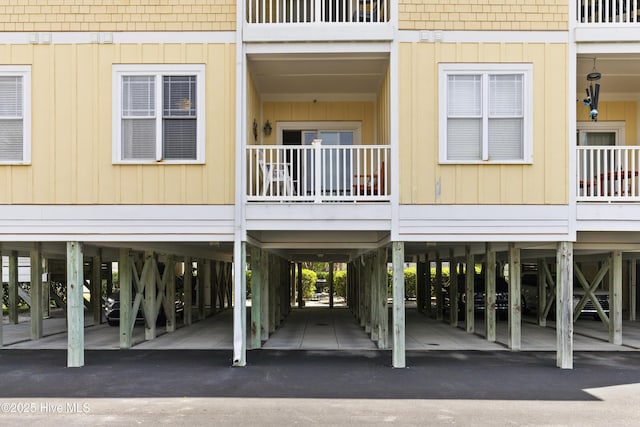 exterior space with a carport