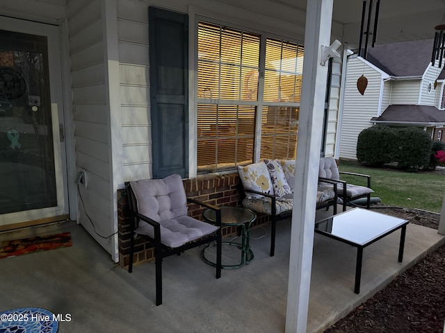 view of patio with covered porch
