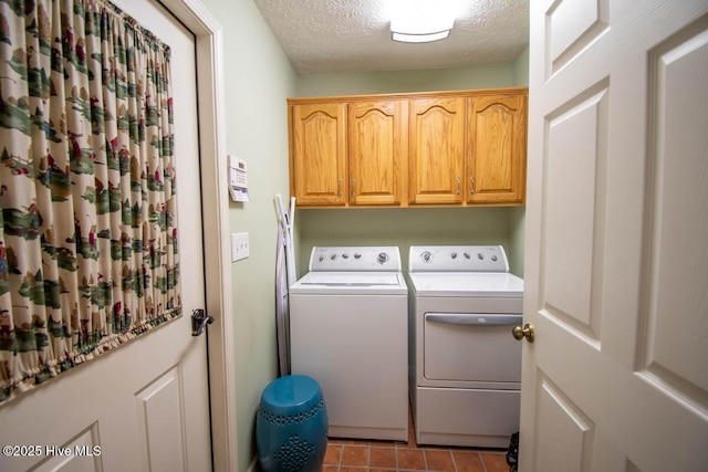 511 Pine Valley Dr, Morehead City, NC 28557 - laundry room featuring washer and dryer, cabinet space, and a textured ceiling