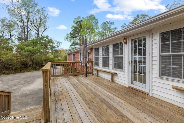 view of wooden deck