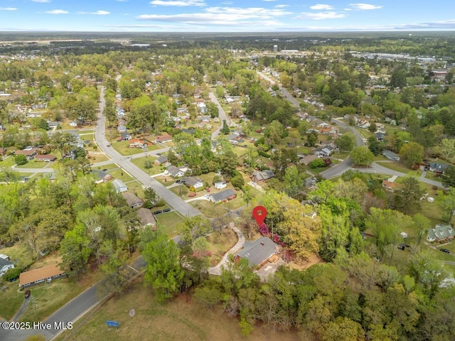 drone / aerial view with a residential view