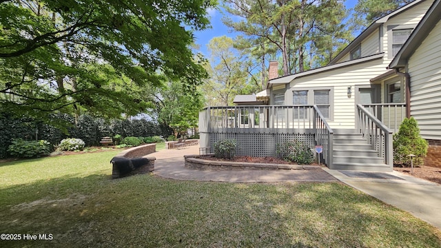 112 Reynard Path, Clinton, NC 28328 - view of yard featuring a wooden deck