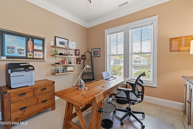 2821 Harborside Way, Southport, NC 28461 - office featuring light colored carpet and ornamental molding