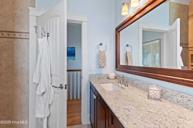 2821 Harborside Way, Southport, NC 28461 - bathroom with vanity and tiled shower