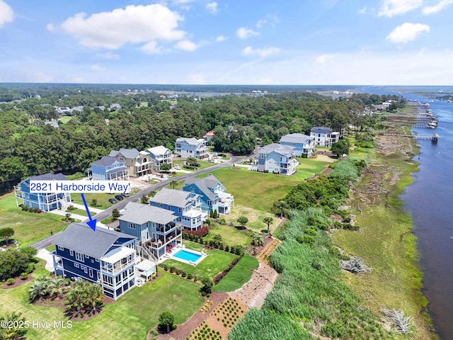 2821 Harborside Way, Southport, NC 28461 - bird's eye view of a large body of water and a pool