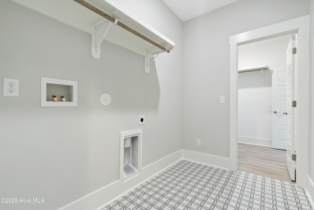 1331 Landover Dr SW, Ocean Isle Beach, NC 28469 - laundry room featuring hookup for an electric dryer, washer hookup, and baseboards