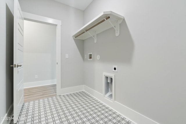 1331 Landover Dr SW, Ocean Isle Beach, NC 28469 - laundry room with hookup for an electric dryer, hookup for a washing machine, and baseboards