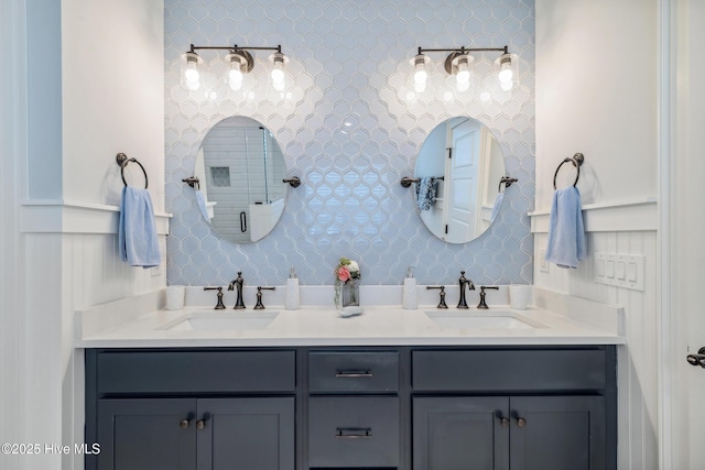 580 Jackline Dr, Hampstead, NC 28443 - full bathroom with double vanity and a sink