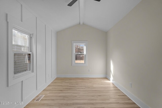 608 S 14th St, Wilmington, NC 28401 - interior space with ceiling fan, visible vents, plenty of natural light, and light wood finished floors