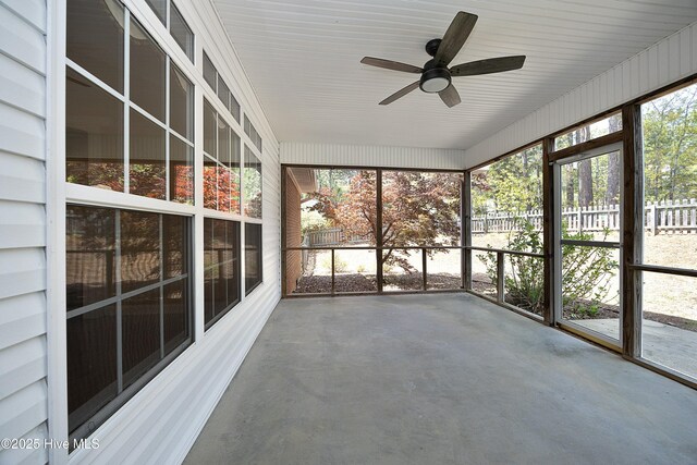 995 Monticello Dr, Pinehurst, NC 28374 - unfurnished sunroom with ceiling fan and healthy amount of natural light