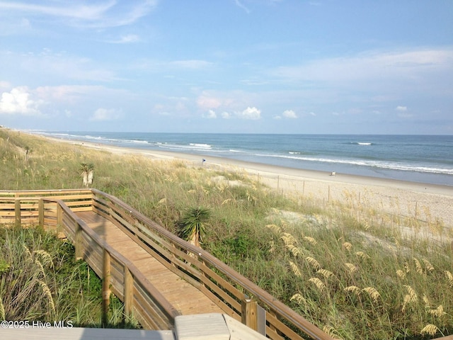water view with a view of the beach