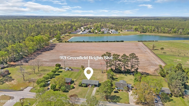 921 Greenfield Heights Blvd, Havelock, NC 28532 - view of property location with a heavily wooded area and a large body of water