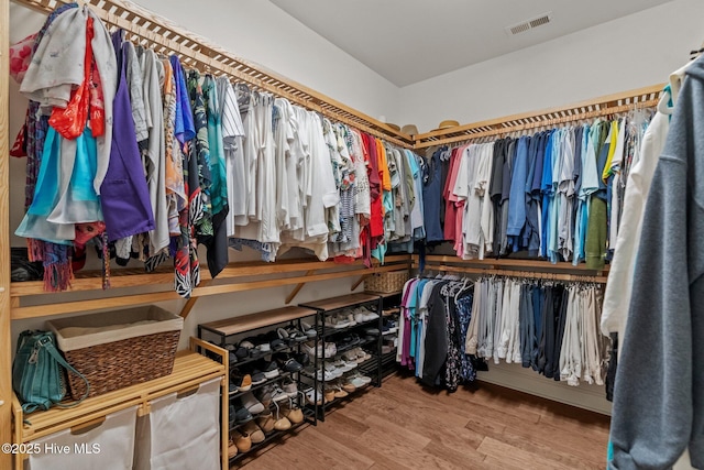 8549 Oak Abbey Trl NE, Leland, NC 28451 - walk in closet with wood finished floors and visible vents