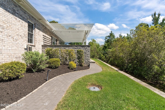 8549 Oak Abbey Trl NE, Leland, NC 28451 - view of yard featuring a pergola