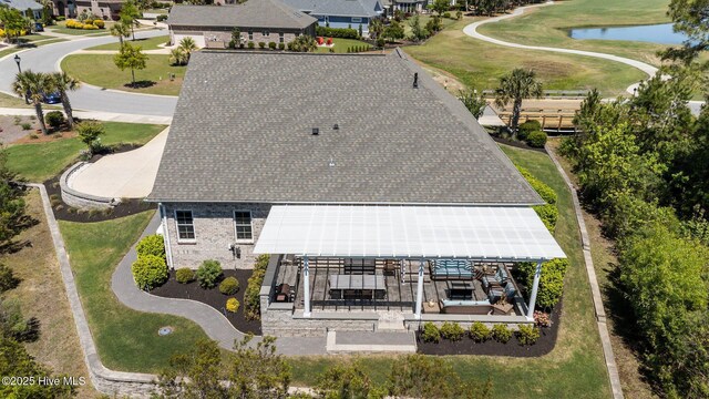 8549 Oak Abbey Trl NE, Leland, NC 28451 - drone / aerial view with a residential view and a water view