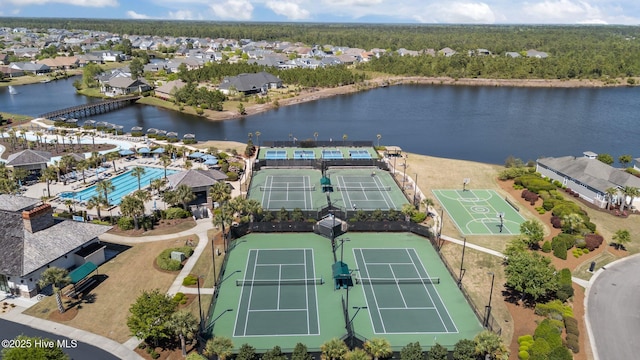 8549 Oak Abbey Trl NE, Leland, NC 28451 - birds eye view of property featuring a water view