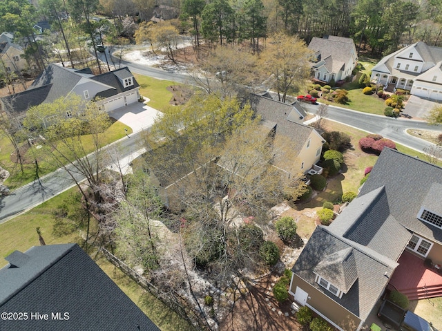 aerial view with a residential view